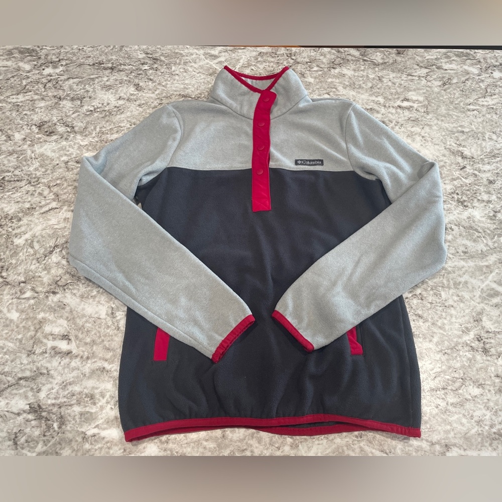 Columbia fleece pullover size XS Grey and Pink